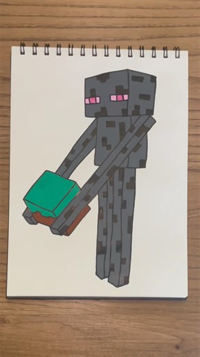 Minecraft Enderman Character Drawing 😱 Next? 🧐