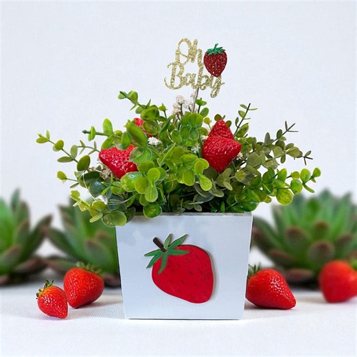 Strawberry Party Decorations: Table Centerpieces, for Baby Shower or Birthday Parties - Etsy