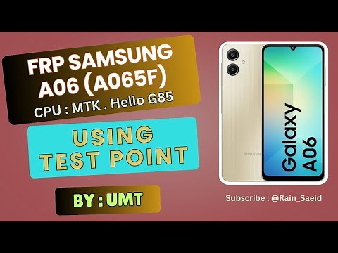 Unlock FRP SAMSUNG A06 (A065F) in under 3 minute with UMT (Using Test Point)