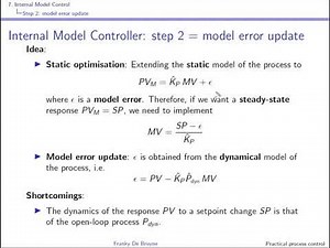 Practical process control: video 17 Internal model control