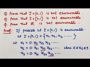 93. The Set (0,1) is not Enumerable / Countable ||By Sarfaraj Sir.