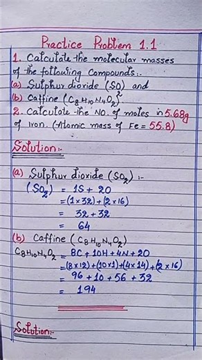 #kpk board# chemistry class 11 chapter#1 #chemistrynotes#practice problem#1@#@