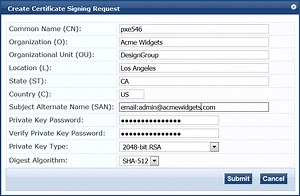 Generate Certificate Request With Private Key