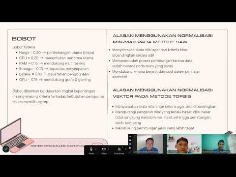 Rekomendasi Laptop Terbaik Menggunakan Metode SAW dan TOPSIS