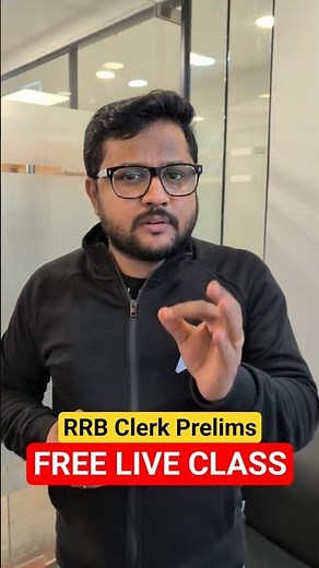 🎯FREE Live Class for RRB Clerk Prelims🎯
