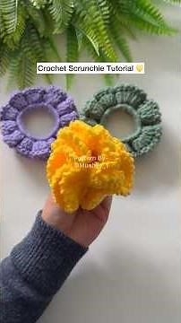 Crochet Scrunchie Tutorial By Mushyy #crochet #shorts