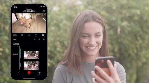 Security Camera 2K, blurams Baby Monitor Dog Camera 360-degree for Home Security w/Smart Motion Tracking, Phone App, IR Night Vision, Siren, Works with Alexa & Google Assistant & IFTTT, 2-Way Audio