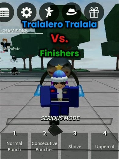TRALALERO vs FINISHERS || TSBG #thestrongestbattlegrounds #roblox #update #shorts #tsb