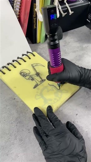 This flipbook makes tattoo practice smoother than ever!#tattoo #tattooartist #tattooapprentice #ink