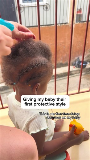 They did so good sitting through their first hairstyle! | hair styles