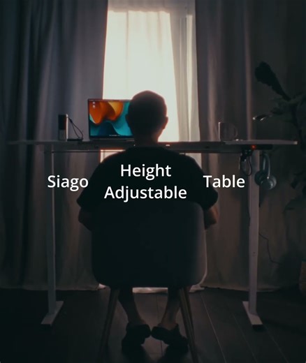 Let the table adjust for you, not the other way around. #review #desksetup #adjustabledesk