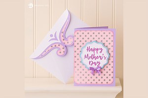 Mother's Day Bouquet Pop Up Card SVG · Creative Fabrica