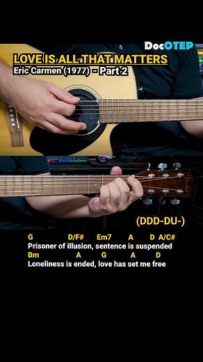 11K views · 155 reactions | Love Is All That Matters - Eric Carmen (1977) Easy Guitar Chords Tutorial with Lyrics Part 2 SHORTS REELS | Doc OTEP Studio | Facebook
