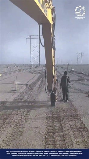 Excavator-Mounted Hydraulic Pile Driver