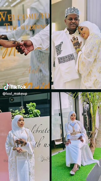 Elegant Wedding Attire in Traditional Somali Style