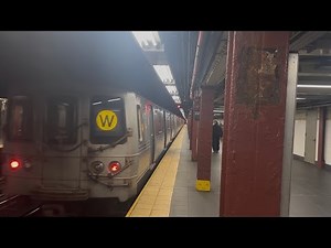 BMT: R160A/B and R46 (R) and (W) train action at Cortlandt Street