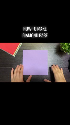 How to make paper diamond base #origami #origamitutorial #papercraft #papercrafts #originalsound #asmr #paperasmr #silent #notalking #detailing #teaching #teachingkids #hobby #relax