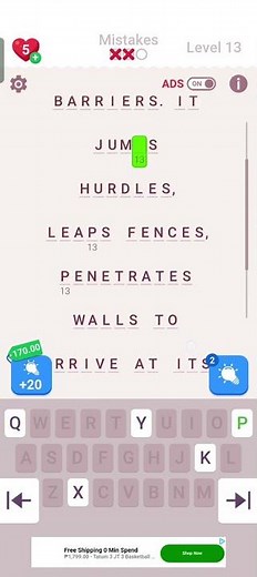Cryptogram letters and numbers level 13