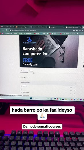 ‏#damody somali course ku qor