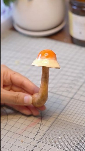 Making Mushroom clay magnets #handmade #fridgemagnets #clayart #clayartbytink #gift