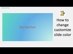 how to change customize slide color | solid Fill | gradient Fill | PowerPoint || @learnwithme