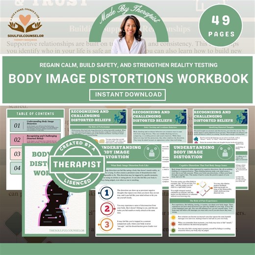 Body Image Distortions Workbook | Body Acceptance Journal | Teens & Adults | Printable PDF | Self-help Therapy Workbook | Body Image Support - Etsy Australia