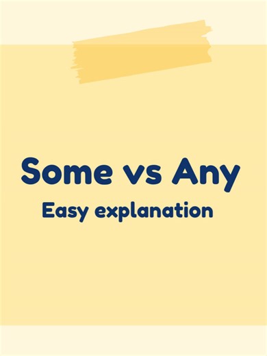 Some vs Any – grammar reminder. If you’re confused about when to use some or any, this video will help. Watch until the end and save it for review. More easy English grammar lessons coming soon! #LearnEnglish #EnglishGrammar #ESLTips #EnglishForBeginners #ESLteacher