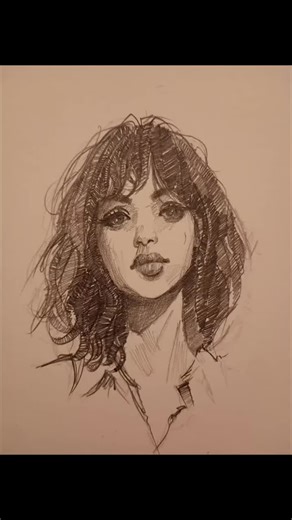 Busy season at my job today, so I only have time for my scribble art. 😊 #daily_art #portrait #foryoupage #sketchbook #drawing