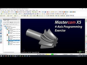 MasterCam X5 || 4 Axis Milling Example || Bevel Gear Pinion