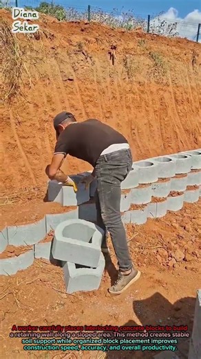 Efficient Retaining Wall Construction with Concrete Blocks