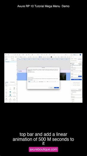 Axure RP 10 Tutorial Mega Menu Demo