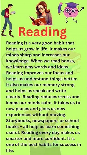 Importance of Reading || Reading || Benifits of Reading || English Learning Video