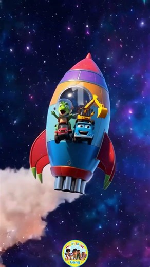 Dinosaur Goes to SPACE! 🦖🚀 Tractor & JCB Blast Off! 🌌🔥