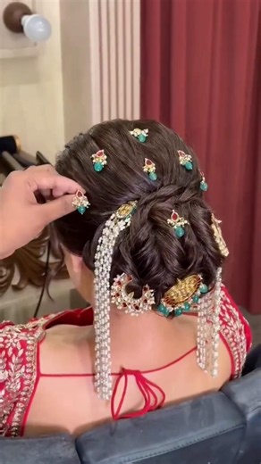 trending jewelry bun #diyhairstyle #supereasyhairstyle #newhairstyle #easyhairstyle #bunhairstyle