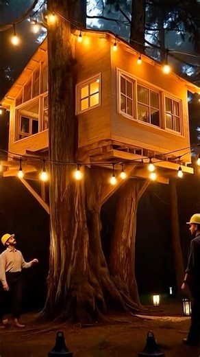 ✨ Tree House Renovation | Magical Outdoor String Lights Makeover | Design Transformation