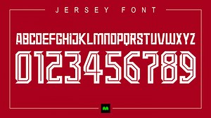 DEGAZA Sports Jersey Font | Download OTF TTF Font - Anis Azinan