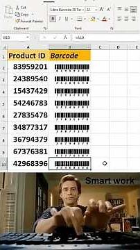 The pro way to generate barcodes in Excel #excel #spreadsheets #smartwork