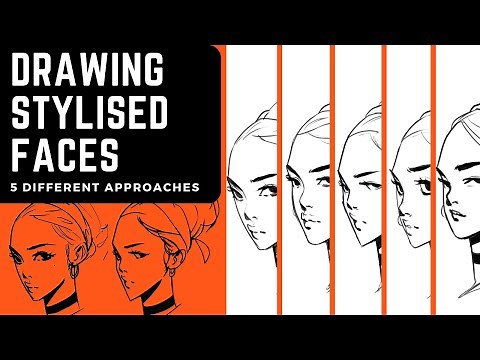 How to draw a stylised face in 5 different ways