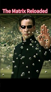 #movie 🤯 Keanu Reeves CATCHES BULLETS with His MIND?! | The Matrix Reloaded's Most INSANE Scene