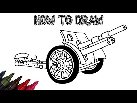 How to draw Artillery Cannon