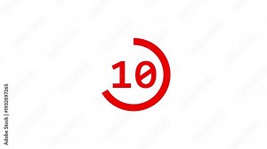 15 Seconds Countdown Timer Icon with Circular Progress Bar Loading Animation on White Screen Background for Video Editing, Minimalist Digital Counter UI Element for Social Media and Sports Projects.