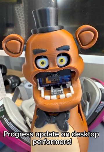 Desktop performers update! #fivenightsatfreddys #fnaf #fnafmovie #animatronic #3dprinting