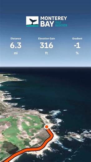 Take a look at the Monterey Bay Half Marathon course from above 🏃‍♀️🌊 From Cannery Row to the finish line, it’s time to start visualizing your best race yet. It’s almost go time! ⏳ | Monterey Bay Half Marathon