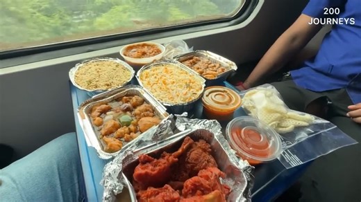 Train journey in India with unlimited Delicious Non Veg Food | 200Journeys