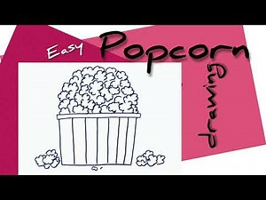 Popcorn drawing|How to draw easy Popcorn drawing|Popcorn sketch