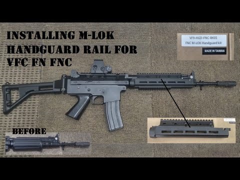 Installing M-LOK Handguard Rail for VFC FN FNC - Airsoft gun GBBR