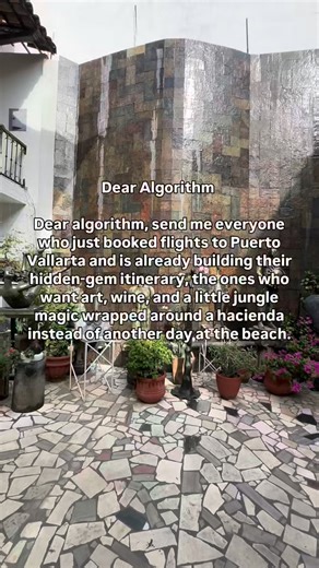 If you just booked flights to Puerto Vallarta and already have a secret Google doc called “PV itinerary,” this is the spot you should add first. Tag the friend you are traveling with so they don’t miss it. Galleria Dante is the vine-covered hacienda locals recommend when you want a place that becomes one of the highlights of your trip. You start with wine upstairs, wander through three levels of paintings and sculptures from more than 65 Mexican artists, and step into a courtyard that feels like