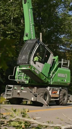 Line clearing with Sennebogen and Merlo handlers