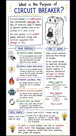 What is the Purpose of a Circuit Breaker? #electricalengineering