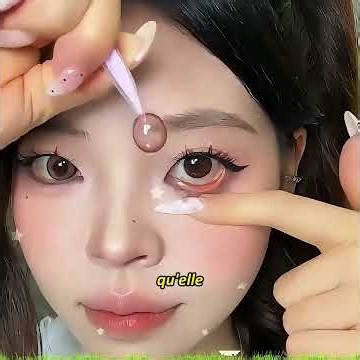 This girl wears different colored contact lenses every day#shorts